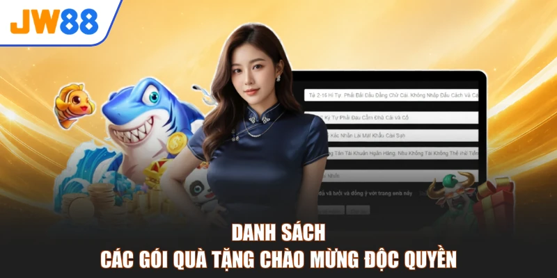Danh sách các gói quà tặng chào mừng độc quyền
