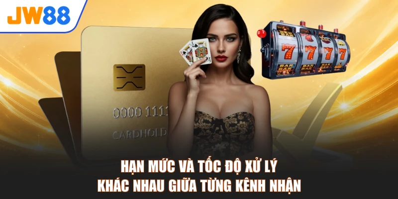 Hạn mức và tốc độ xử lý khác nhau giữa từng kênh nhận