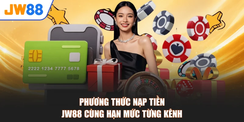 Phương thức nạp tiền JW88 cùng hạn mức từng kênh